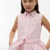 Rochie-cămașă fără mâneci cu curea pentru copii