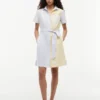 Rochie-cămașă Oxford cu dungi multiple Rochie-cămașă Oxford cu dungi multiple