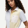 Rochie-cămașă Oxford cu dungi multiple Rochie-cămașă Oxford cu dungi multiple