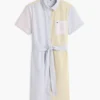 Rochie-cămașă Oxford cu dungi multiple Rochie-cămașă Oxford cu dungi multiple