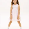 Rochie combinată din tul cu dungi pentru copii Rochie combinată din tul cu dungi pentru copii