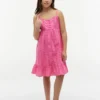Rochie cu ochiuri brodate pentru copii