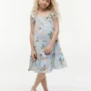 Rochie cu volane și imprimeu floral pentru copii Rochie cu volane și imprimeu floral pentru copii