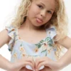 Rochie cu volane și imprimeu floral pentru copii Rochie cu volane și imprimeu floral pentru copii