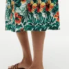 Rochie din amestec de in cu imprimeu tropical Rochie din amestec de in cu imprimeu tropical