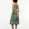 Rochie din amestec de in cu imprimeu tropical Rochie din amestec de in cu imprimeu tropical