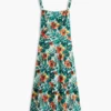 Rochie din amestec de in cu imprimeu tropical Rochie din amestec de in cu imprimeu tropical