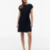 Rochie din bumbac elastic cu curele