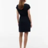 Rochie din bumbac elastic cu curele