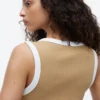 Rochie fără mâneci cu guler în zig-zag Rochie fără mâneci cu guler în zig-zag