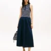 Rochie fără mâneci din materiale mixte Rochie fără mâneci din materiale mixte