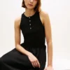 Rochie fără mâneci din materiale mixte Rochie fără mâneci din materiale mixte