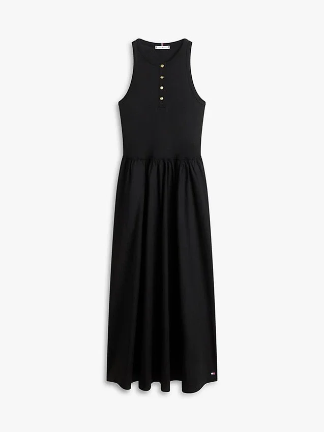 Rochie fără mâneci din materiale mixte Rochie fără mâneci din materiale mixte