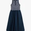 Rochie fără mâneci din materiale mixte Rochie fără mâneci din materiale mixte