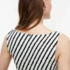 Rochie maxi din crep cu dungi și pliuri Rochie maxi din crep cu dungi și pliuri