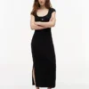 Rochie maxi Tommy Jeans din tricot cu nervuri