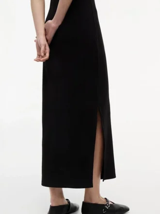 Rochie maxi Tommy Jeans din tricot cu nervuri
