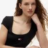 Rochie maxi Tommy Jeans din tricot cu nervuri
