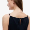 Rochie midi din amestec de in, cu volane Rochie midi din amestec de in, cu volane