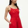 Rochie midi din poplin cu pliuri Rochie midi din poplin cu pliuri