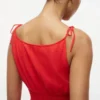 Rochie midi din seersucker cu volane Rochie midi din seersucker cu volane