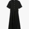 Rochie midi plisată din materiale mixte