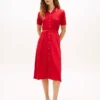 Rochie midi polo cu curele și guler cu vârfuri Rochie midi polo cu curele și guler cu vârfuri
