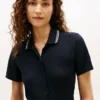 Rochie midi polo cu curele și guler cu vârfuri Rochie midi polo cu curele și guler cu vârfuri