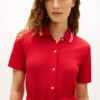 Rochie midi polo cu curele și guler cu vârfuri Rochie midi polo cu curele și guler cu vârfuri