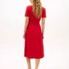 Rochie midi polo cu curele și guler cu vârfuri Rochie midi polo cu curele și guler cu vârfuri
