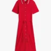 Rochie midi polo cu curele și guler cu vârfuri Rochie midi polo cu curele și guler cu vârfuri