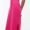Rochie midi polo fără mâneci din piqué