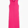 Rochie midi polo fără mâneci din piqué