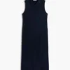 Rochie midi polo fără mâneci din piqué