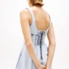 Rochie mini din blugi plisat Tommy Jeans Rochie mini din blugi plisat Tommy Jeans