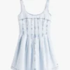 Rochie mini din blugi plisat Tommy Jeans Rochie mini din blugi plisat Tommy Jeans