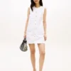 Rochie mini din denim cu buzunare aplicate Rochie mini din denim cu buzunare aplicate