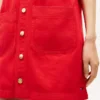 Rochie mini din denim cu buzunare aplicate Rochie mini din denim cu buzunare aplicate