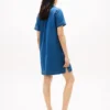 Rochie mini din denim cu placket deschis