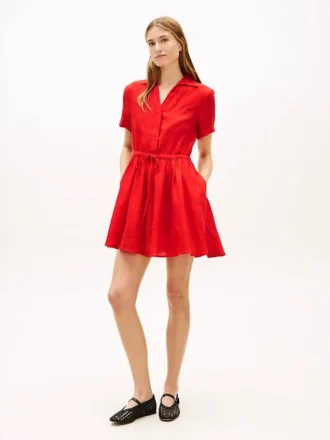 Rochie mini din in