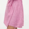 Rochie mini din in cu dungi Rochie mini din in cu dungi