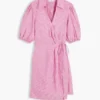 Rochie mini din in cu dungi Rochie mini din in cu dungi