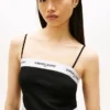 Rochie mini din ponte cu bandă cu logo Tommy Jeans Rochie mini din ponte cu bandă cu logo Tommy Jeans