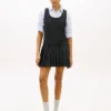 Rochie mini plisată din amestec de lână Rochie mini plisată din amestec de lână