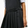 Rochie mini plisată din amestec de lână Rochie mini plisată din amestec de lână