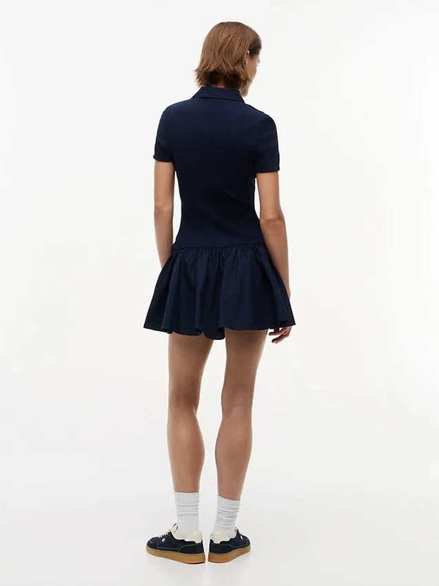 Rochie mini polo din materiale mixte Tommy Jeans Rochie mini polo din materiale mixte Tommy Jeans