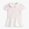 Rochie pentru bebeluși cu dungi, din materiale mixte Rochie pentru bebeluși cu dungi, din materiale mixte