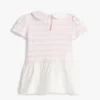 Rochie pentru bebeluși cu dungi, din materiale mixte Rochie pentru bebeluși cu dungi, din materiale mixte