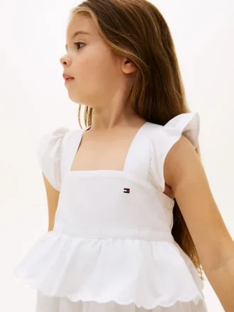 Rochie pentru copii cu volane și broderie