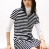 Rochie polo cu dungi, croială slim Rochie polo cu dungi, croială slim